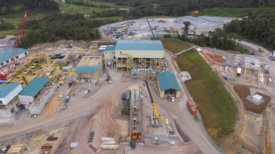 Figure 3. Process plant construction 80% complete as at May 31, 2019 (CNW Group/Lundin Gold Inc.)